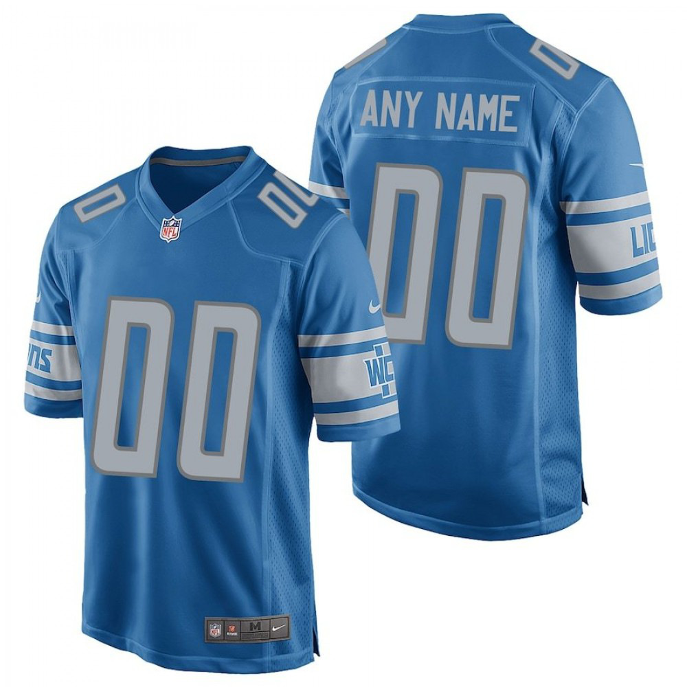 Detroit Lions Nike Custom Home Game Youth Jersey - Blue-Profan Arena